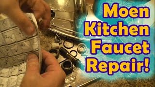 Easy Moen Leaking Kitchen Faucet Repair [upl. by Yc946]