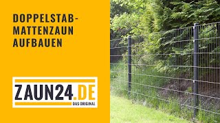 Doppelstabmattenzaun aufbauen  Montagevideo  ZAUN24 [upl. by Eendys293]