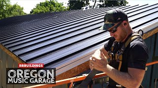 Oregon Music Garage How to Install Snap Loc Standing Seam Metal Roofing [upl. by Ellienad996]