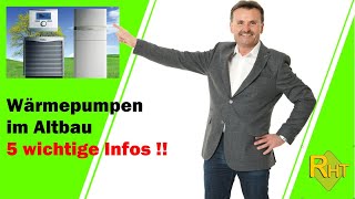 5 wichtige Infos zu Wärmepumpen in Bestandsgebäuden [upl. by Leonerd]