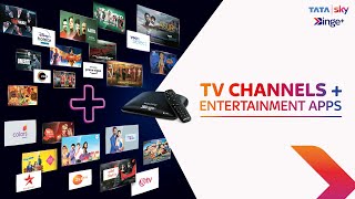 Tata Sky Binge Plus  Product Reveal  Live TV  9 premium apps  One Smart Set Top Box [upl. by Ibbie218]