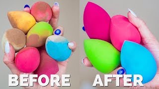 HOW TO CLEAN BEAUTY BLENDER [upl. by Laekim168]