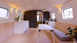 NEVER TOO SMALL London Houseboat Home  40sqm430sqft [upl. by Nroht]