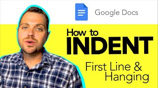 Google Docs How to Indent  Hanging amp First Line Indent [upl. by Keldah]