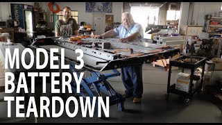 Tesla Model 3 Battery Removal and Disassembly Highest level of engineering weve seen anywhere [upl. by Ellenrad111]