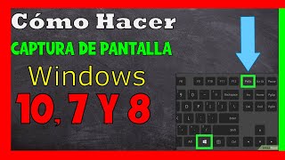 Como Tomar Captura de Pantalla en Computadora ✅ Windows 10 Windows 7 y 8 [upl. by Parlin]