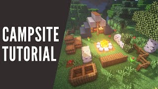 Minecraft How to Make a Bonfire and Campsite [upl. by Brom362]