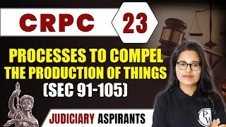 CrPC 23  Processes To Compel The Production Of Things  Major Law  CLAT LLB amp Judiciary [upl. by Gracia]