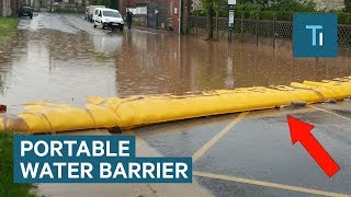 Portable Barrier Can Protect Houses From Flooding [upl. by Aivilo]