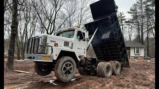 Dig drainage trenches and driveway wider [upl. by Halas]