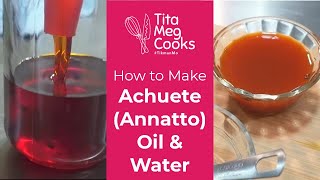 How to make achuete annatto oil and water [upl. by Kaliope]