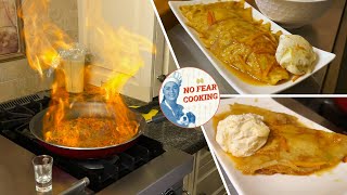 Crepe Suzette Flambé Recipe [upl. by Nylareg]