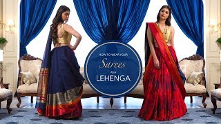 How To Wear A Saree As A Lehenga  Saree Hacks [upl. by Yderf245]