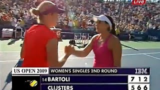 Kim Clijsters vs Marion Bartoli 2009 US Open R2 Highlights [upl. by Aitam]