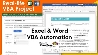 Reallife Word App Automation Using VBA Readwrite to Word Document Publish Print and more [upl. by Kondon180]