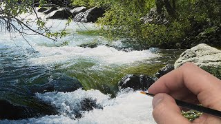 Painting This Rushing River  Time Lapse  Episode 199 [upl. by Retsevlis]