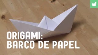 Cómo hacer un barco de papel  Origami [upl. by Nirtiac676]