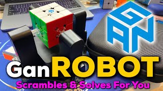 Gan ROBOT 🤖 356i Smart Cube Scrambler and Solver [upl. by Gower]