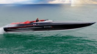 DONZI 43 ZR Power Boat  Ferrari Performance meets James Bond Style [upl. by Naid]