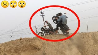 Hero Splendor  bike accidentampstunt by Nishu Deshwal [upl. by Osyth]