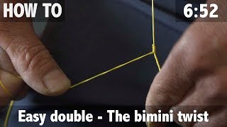 Fishing Knot Easy Double  The Bimini Twist [upl. by Archibaldo]