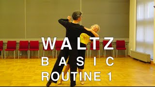 How to Dance Waltz  Basic Routine 1 [upl. by Frazier]