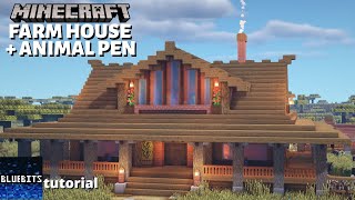 Minecraft Tutorial  How to Build a Country Farm House 11 [upl. by Dorothy467]