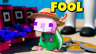 If The Foolish Axolotl is in Squid Game🤣 amp Minecraft best funny animations [upl. by Ynned]