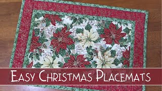 EASY Christmas Placemats Tutorial  From Start to Finish [upl. by Kallista]