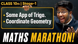 Class 10th Maths Maha Marathon  Some App of Trigonometry amp Coord Geometry 🔥  Shobhit Nirwan [upl. by Kcirdneked]