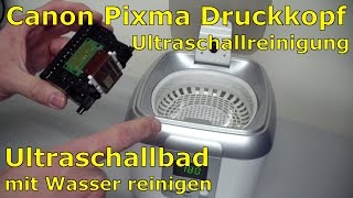 Canon Pixma Druckkopf reinigen mit Ultraschall  Ultrasonic  English  Nederlandse subtitles [upl. by Nillek412]