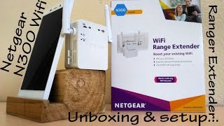 Netgear N300 Wifi Ranger Extender unboxing amp setup [upl. by Slen778]