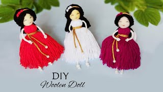 How to make yarnwoolen Doll at home  Easy Doll Making Tutorial  DIY Room Decor  handmade doll [upl. by Litt988]