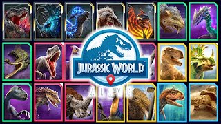 ALL 19 RAID BOSS FIGHTS JURASSIC WORLD ALIVE [upl. by Katrine]