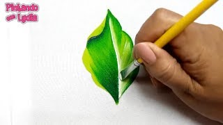 How To Paint A Leaf  Painting For Beginners [upl. by Clea8]