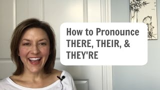 Learn to Pronounce THERE THEIR THEYRE  American English Homophone Pronunciation learnenglish [upl. by Lehcim446]