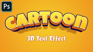 Cartoon 3D Text Effect in Photoshop Tutorial [upl. by Neiht]