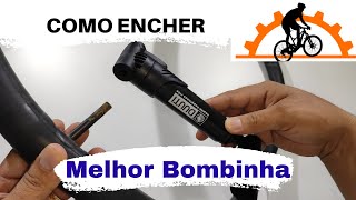 Como Encher Pneu de Bike com Bombinha  Bicicleta Bico Fino ou Normal [upl. by Enitselec]