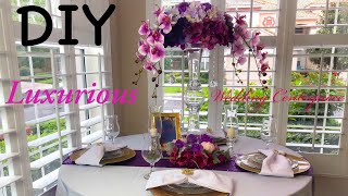 DIY Dollar Tree Luxurious Wedding Centerpiece  24quot INCHES TALL [upl. by Emmerie]