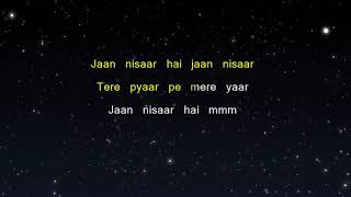 Jaan Nisaar  Kedarnath Karaoke Version [upl. by Ramuk]