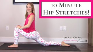 10 Minute Hip Stretches  Perfect for Tight Hip Flexors and Hamstrings [upl. by Atikim]