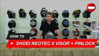 How to Change the Visor and Insert a Pinlock for the Shoei Neotec II Helmet  ChampionHelmetscom [upl. by Eterg320]