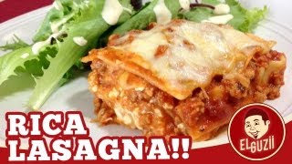 Rica Lasagna Lasaña  Receta Fácil  El Guzii [upl. by Kavanaugh]