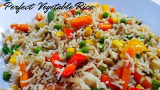 How to make the Perfect Vegetable Rice  Simple Vegetable Rice Recipe [upl. by Lucian]