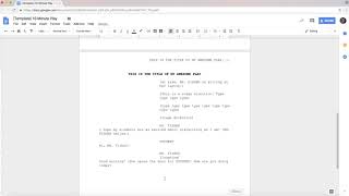 Playwriting 101 Formatting [upl. by Curnin]