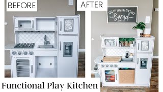 Turning Our Play Kitchen Into A FUNCTIONAL Kitchen  The Process amp Full Tour [upl. by Stronski]