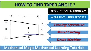 TAPER ANGLE  HOW TO FIND TAPER ANGLE  GATE  METAL CUTTING [upl. by Tnattirb]