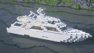 Minecraft Tutorial  Yacht  Gracium  Modern City 8 [upl. by Vashtee124]