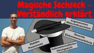 Das Magische Sechseck  Einfach und verständlich erklärt  Ziele der Wirtschaftspolitik [upl. by Obeded476]