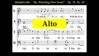 Mendelssohn  OP70  Elijah 29 He Watching Over Israel  Alto [upl. by Lrub485]